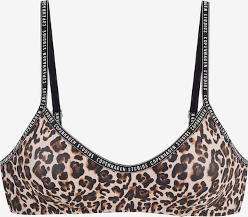 Copenhagen StudiosBustier Bikini gornji dio - smeđa boja: prednji dio