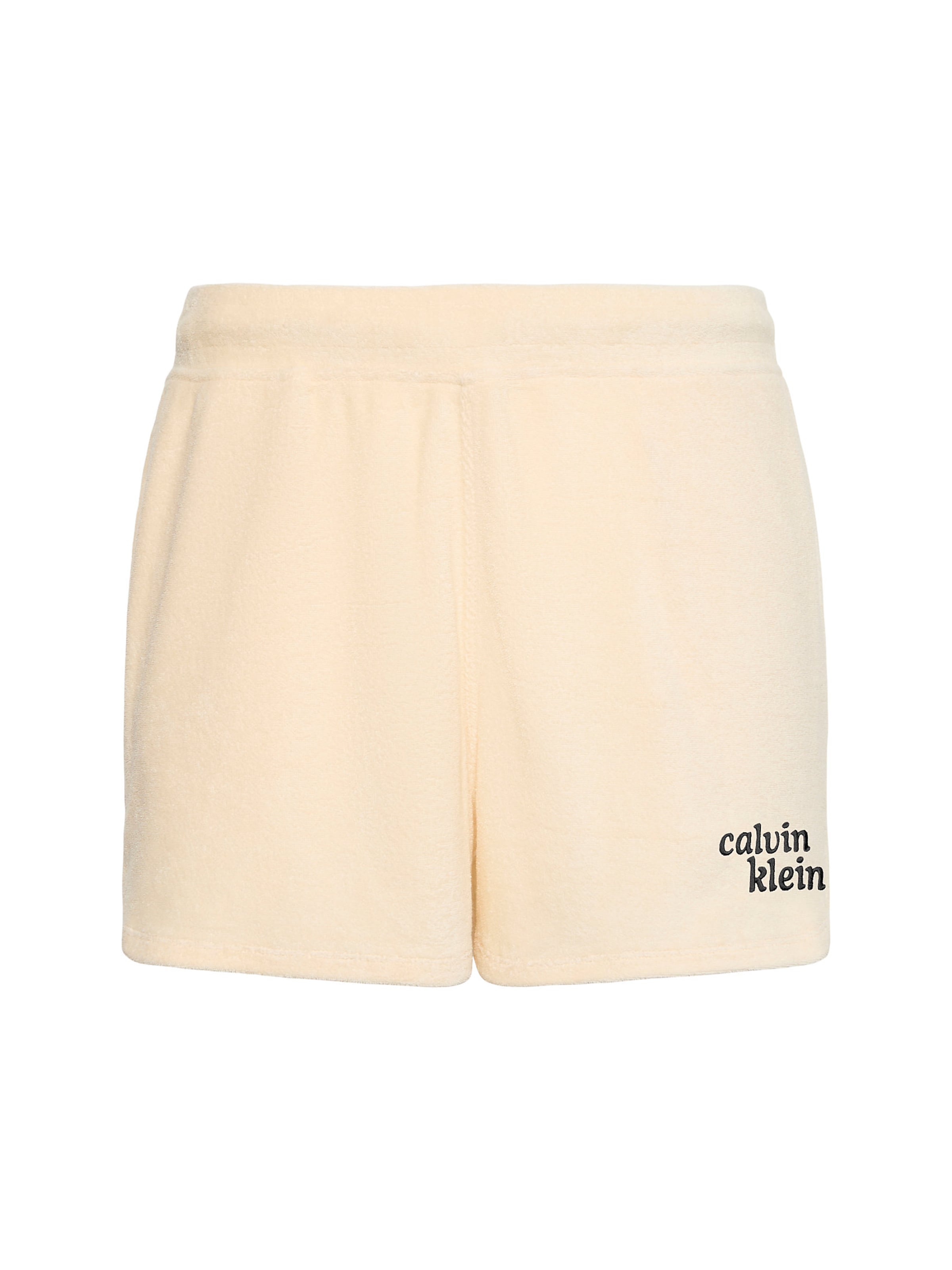 Calvin Klein Jeans Regular Broek 'Towel Terry Dolphin' in Beige: voorkant