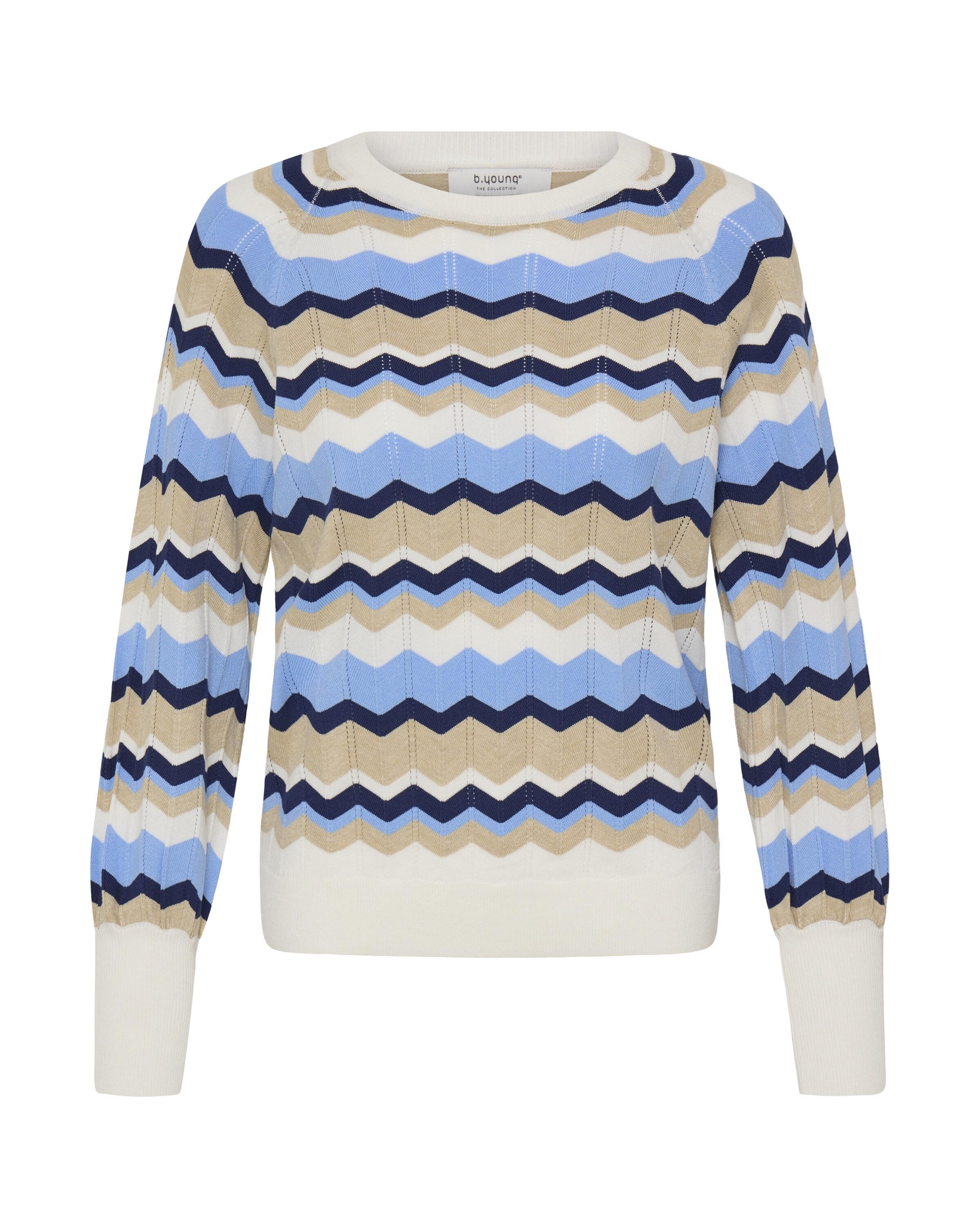b.young Jersey 'MMORLA' en L en beige / azul claro, Vista del producto