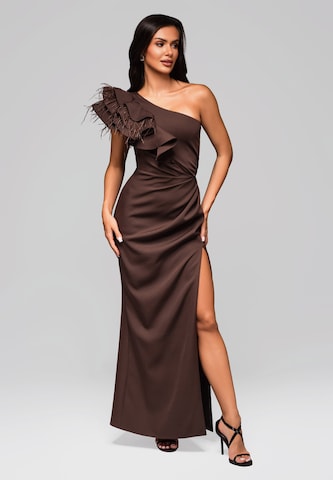 Ombre Avondjurk in Bruin: voorkant