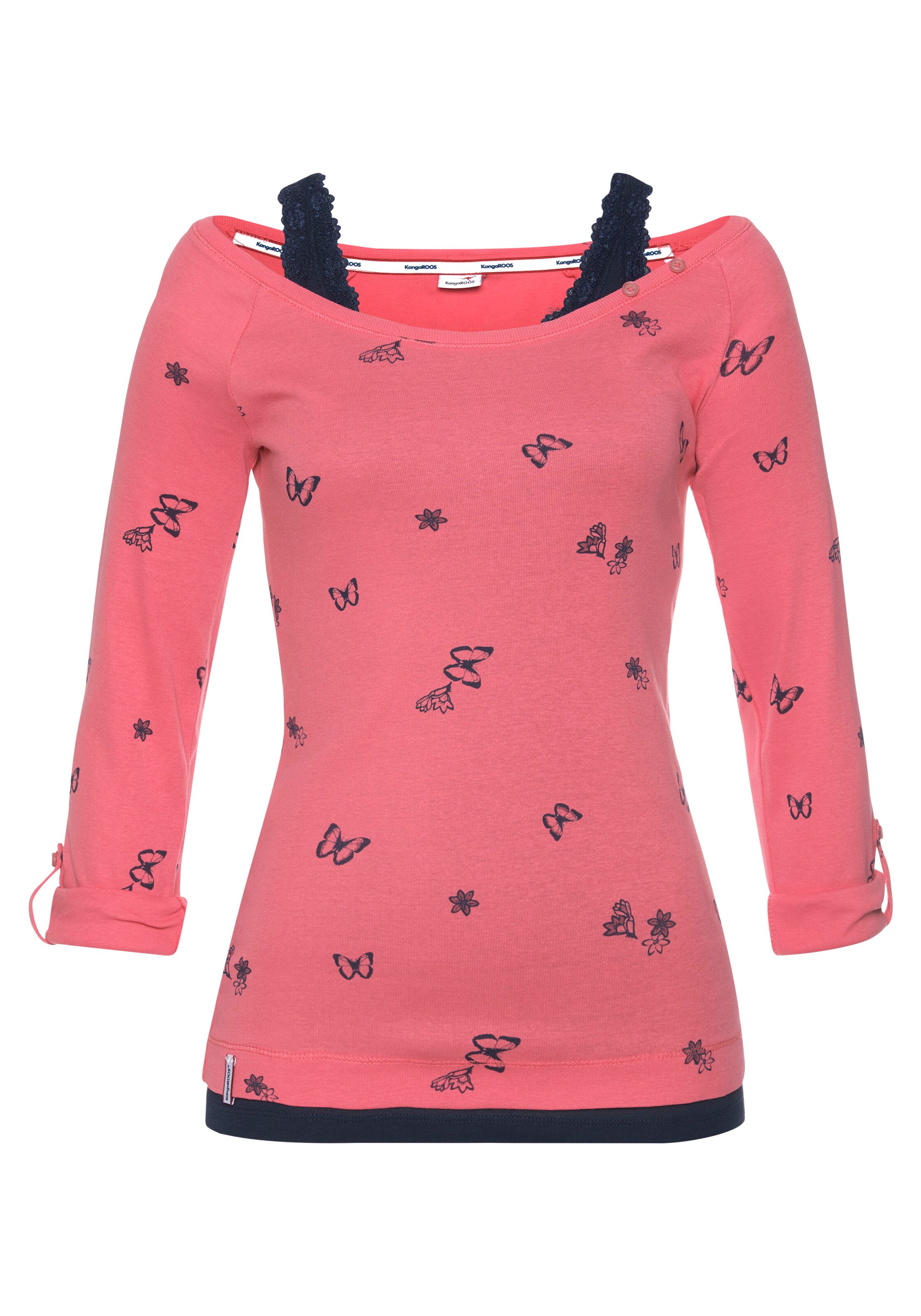 Frauen Shirts & Tops KangaROOS Shirt in Pink - MN55065