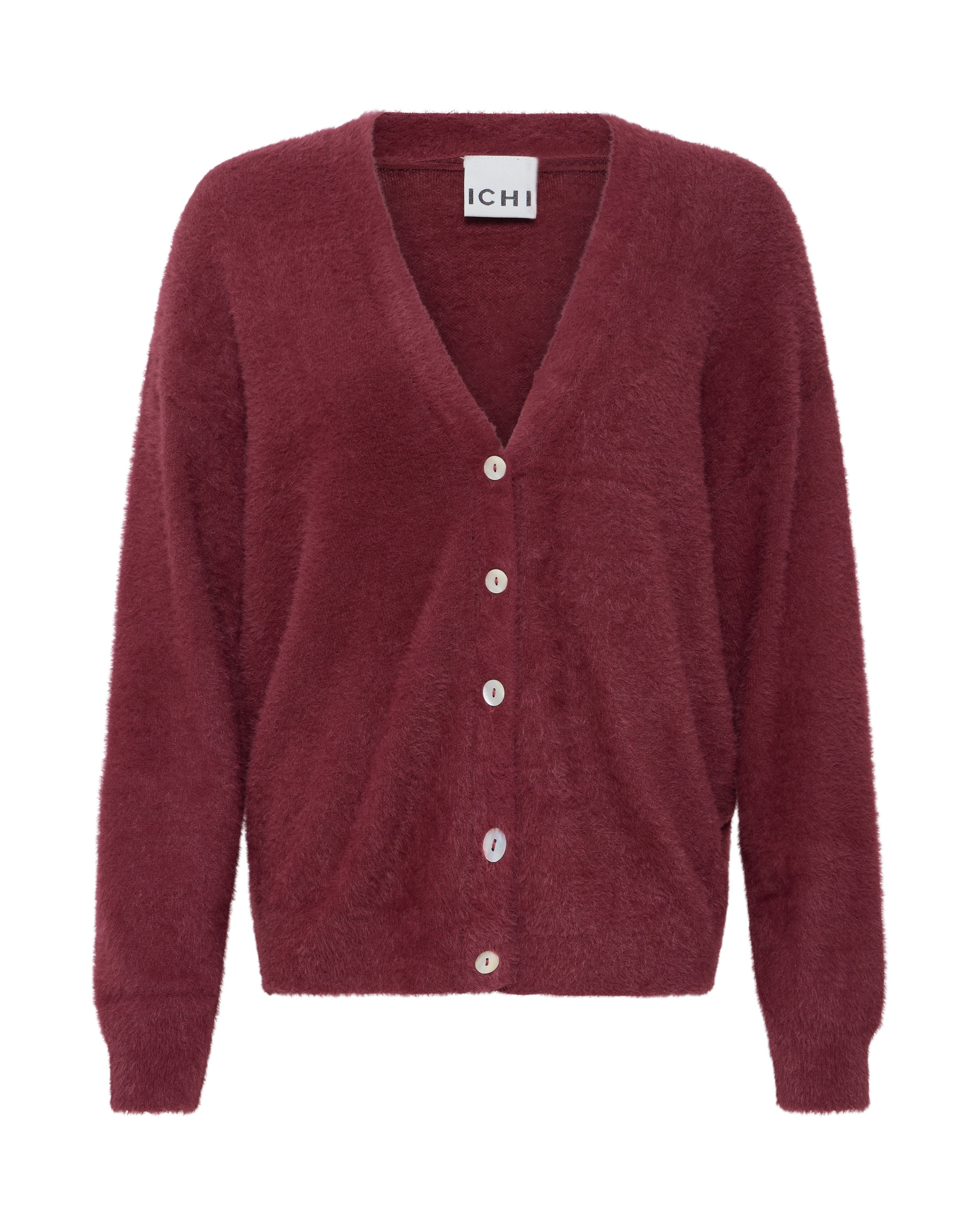ICHI Gebreid vest 'BRULA' in Rood: voorkant