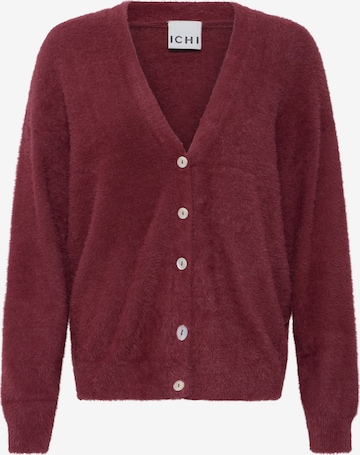 ICHI Gebreid vest 'BRULA' in Rood: voorkant