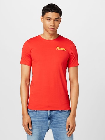 T-Shirt G-Star RAW en rouge : devant