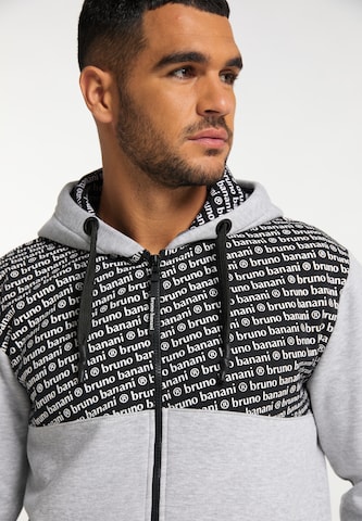 BRUNO BANANI Zip-Up Hoodie 'BAILEY' in Grey