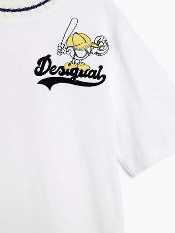 Desigual T-shirt 'Baseball' i vit