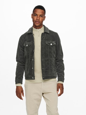 Only & Sons Between-Season Jacket 'Coin' in Grey: front