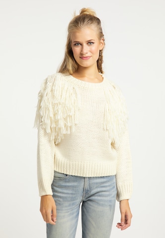 usha FESTIVAL Sweater in White: front