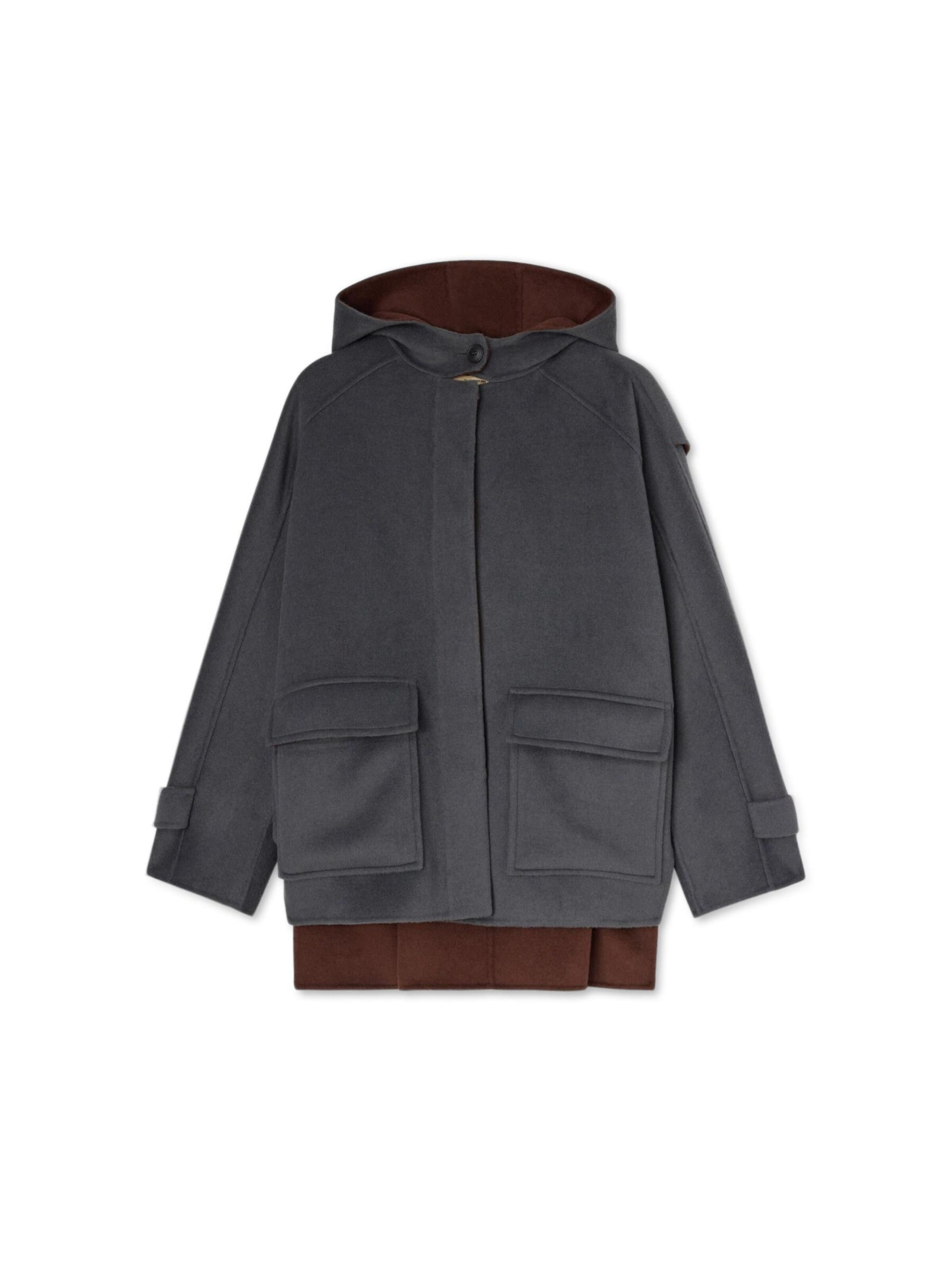 Trussardi Winter Coat in Grey: front