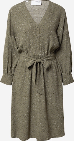 SELECTED FEMME Shirt Dress 'Vienna' in Green: front