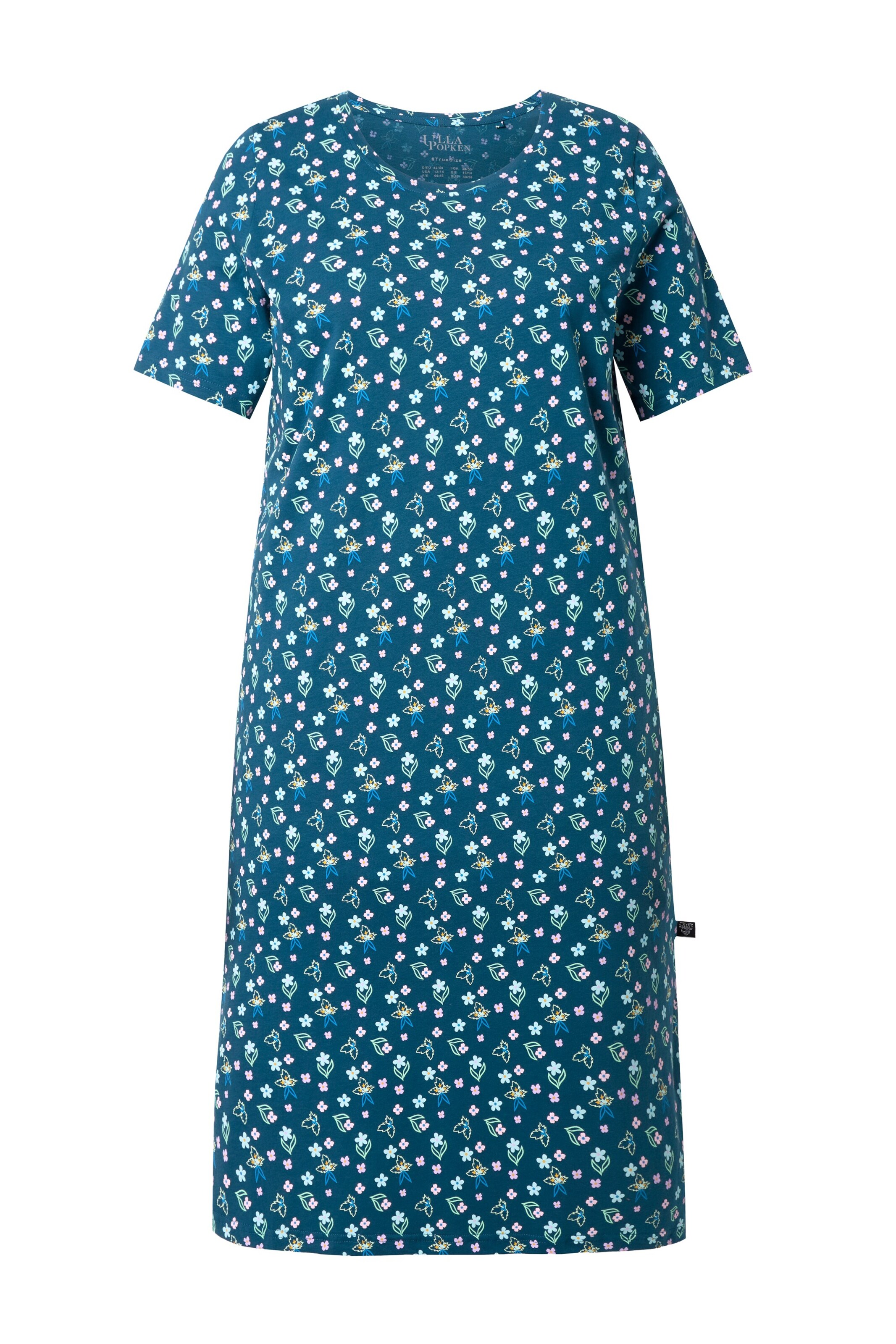 Ulla Popken Nachthemd in Blauw: voorkant