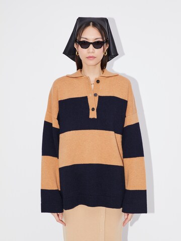 LeGer by Lena Gercke Oversized Sweater 'Charlotta' in Brown: front