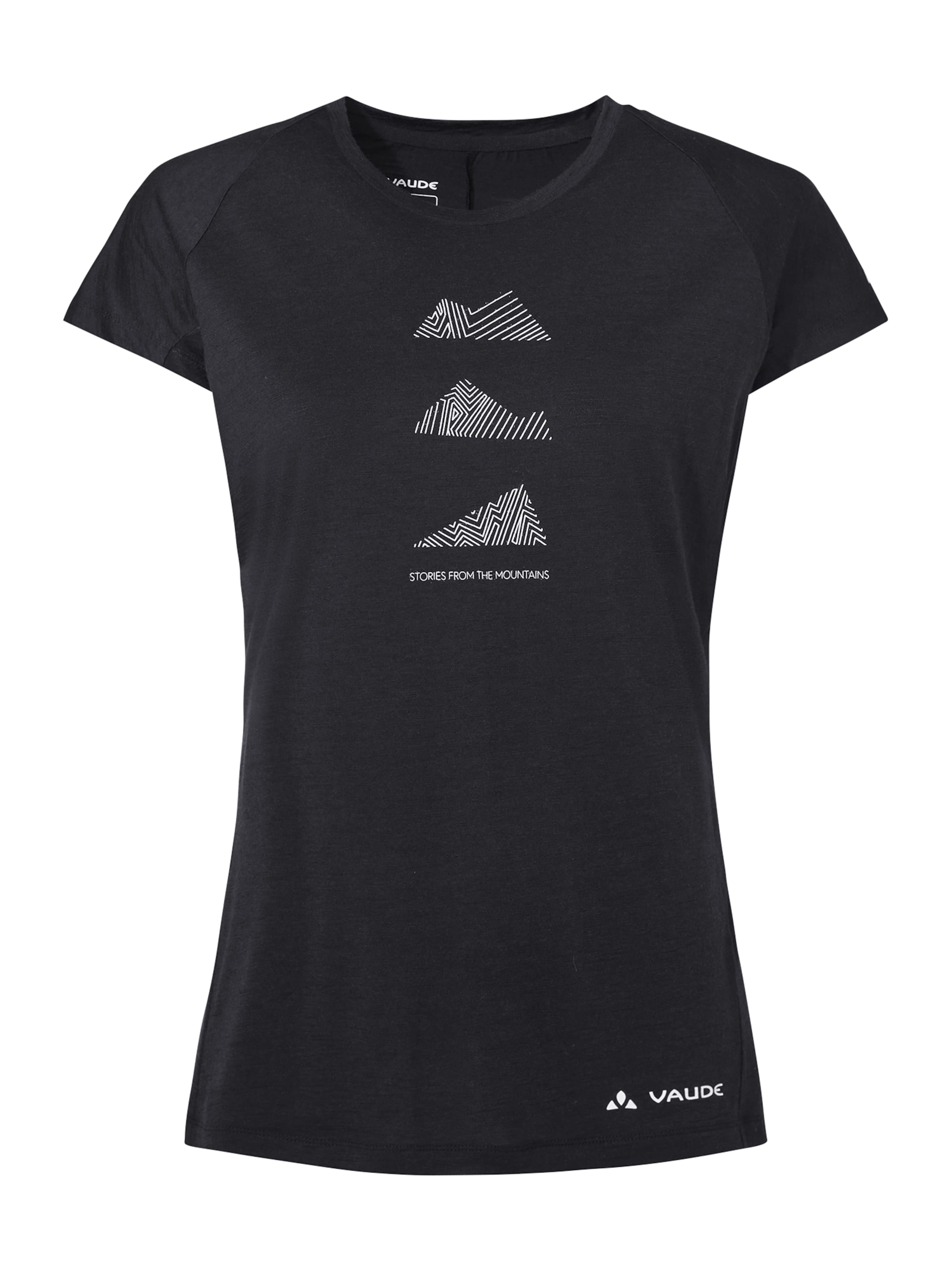 VAUDE Functioneel shirt 'Tekoa ' in Zwart: voorkant