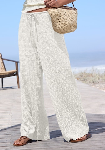 LASCANA Wide Leg Hose in Beige: Vorderseite