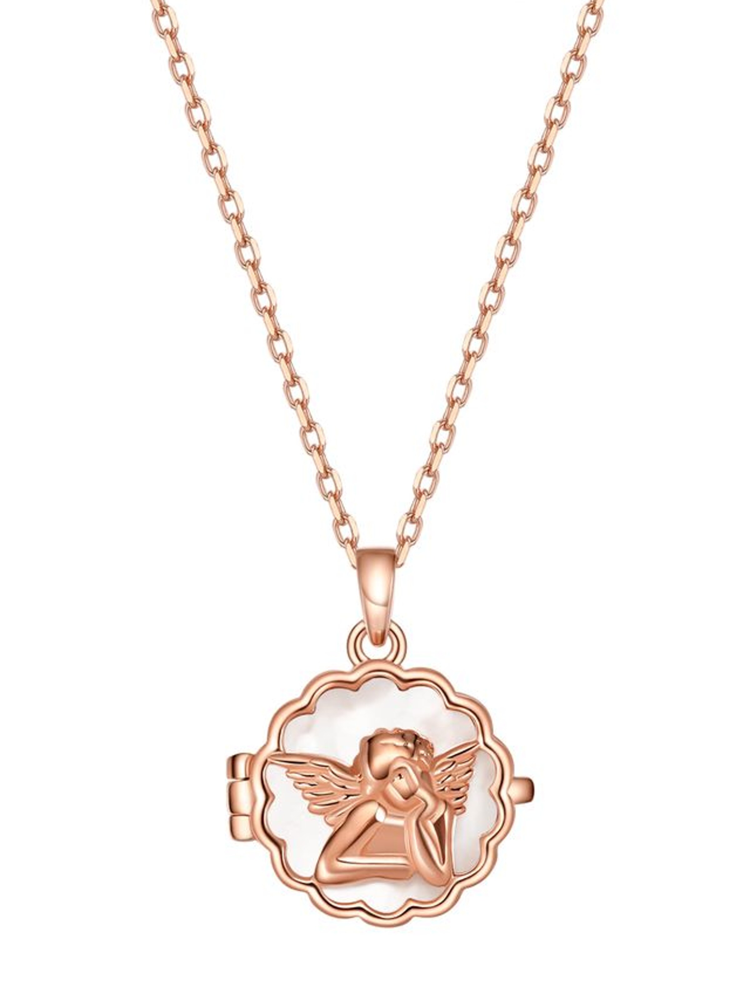Collana 'Seraphina Locket' di Hey Happiness in oro: frontale
