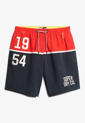 Shorts de bain Superdry en bleu : devant