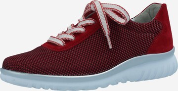 SEMLER Athletic Lace-Up Shoes in Red: front