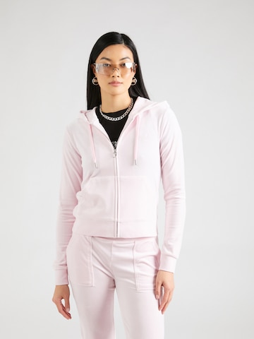Juicy Couture Zip-Up Hoodie in Pink: front