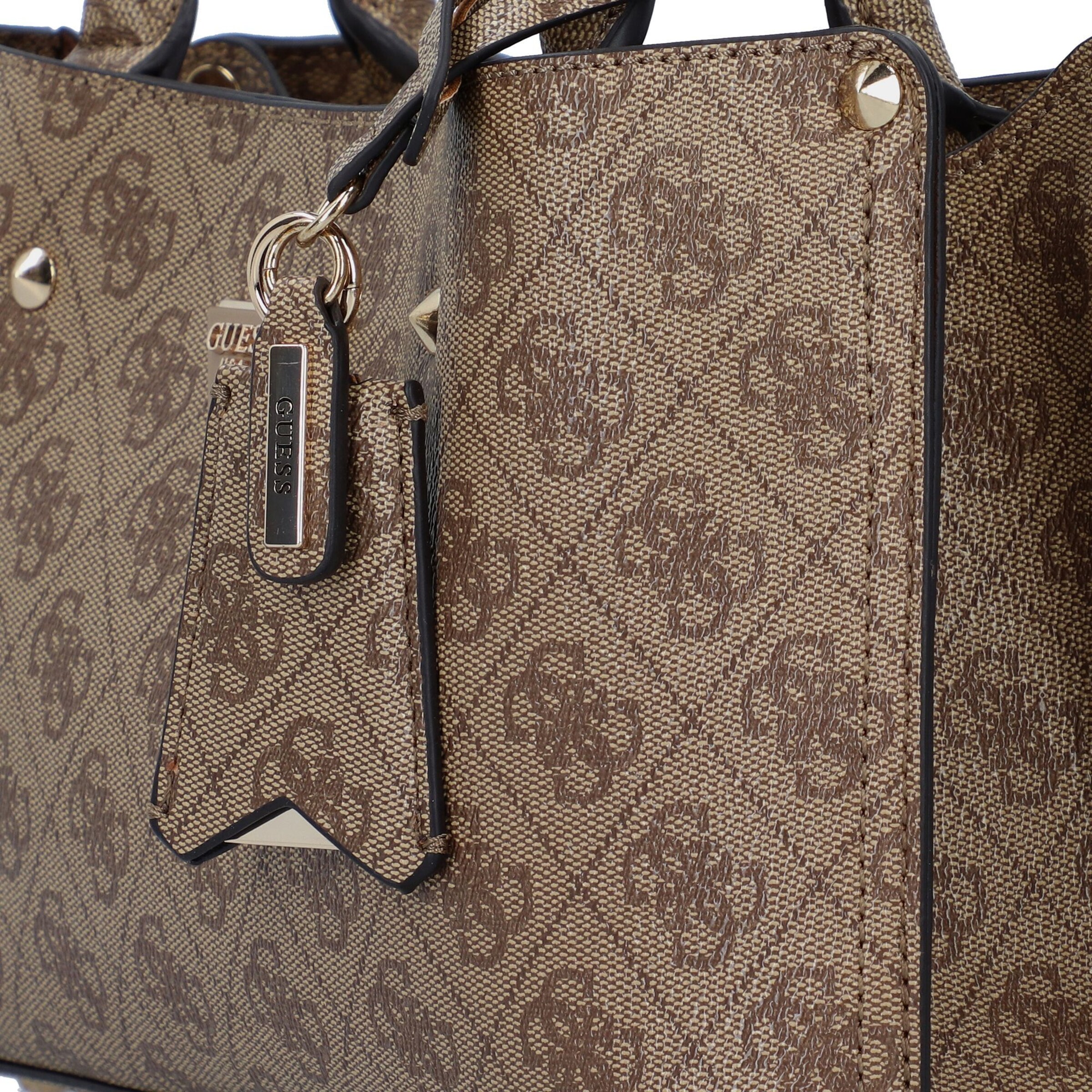 GUESS Schultertasche 'Meridian' in Braun