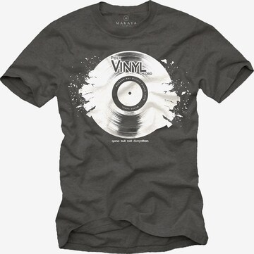 MAKAYA Shirt 'Vinyl' in Grey: front