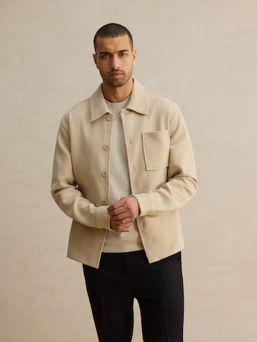 DAN FOX APPAREL Regularny krój Koszula 'Otto' w kolorze beżowy: przód