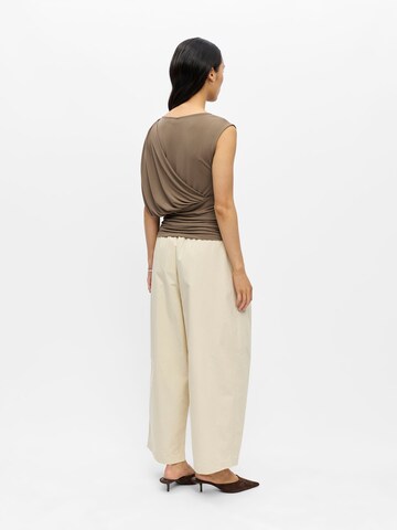 Top di OBJECT in marrone