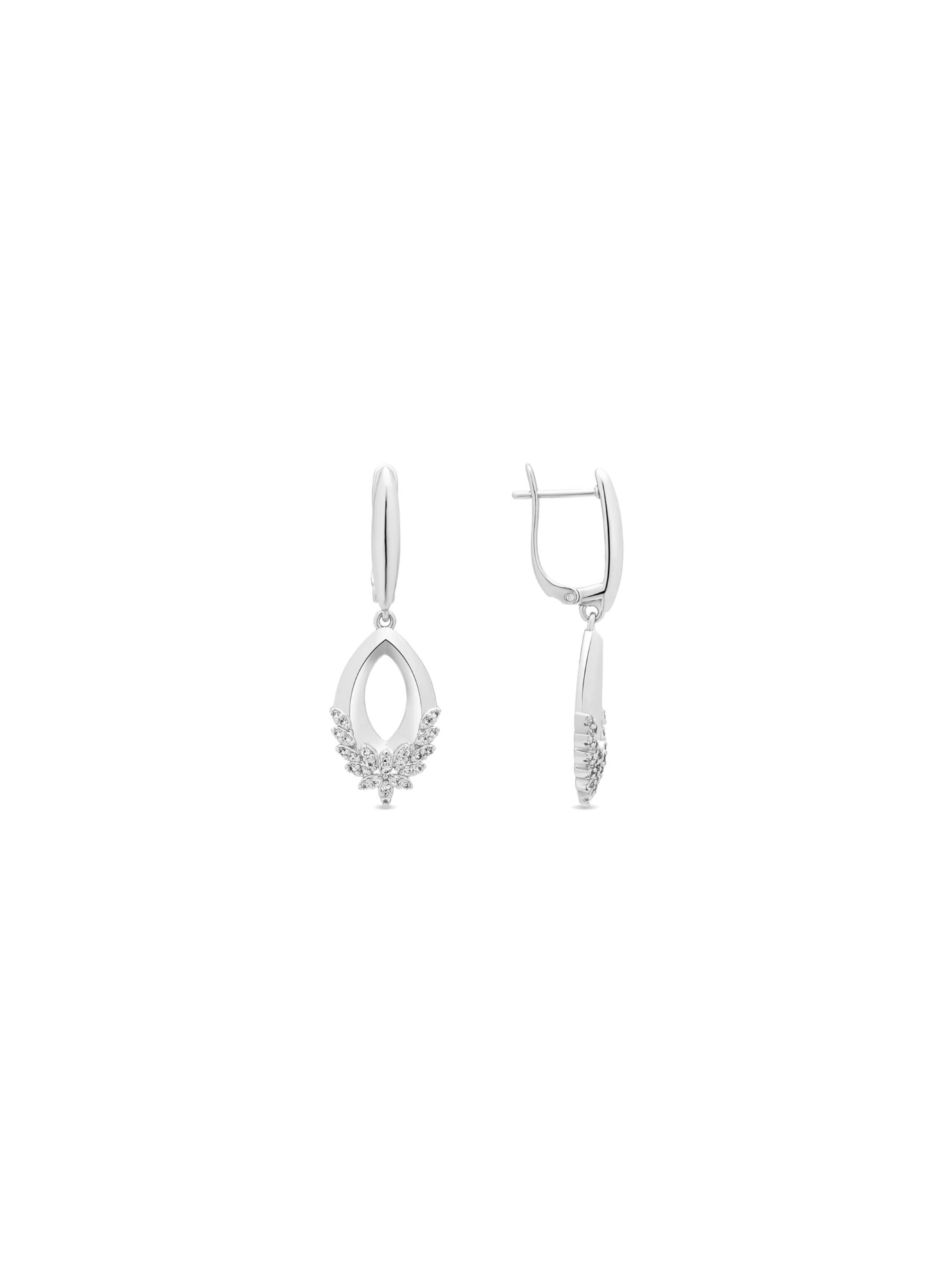 Luxenter Boucles d'oreilles 'Liwen' en One Size en argent, Vue avec produit