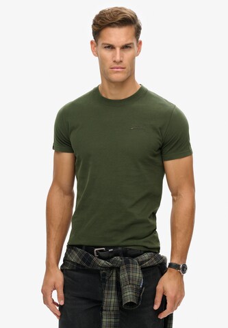 Superdry Shirt 'Essential' in Groen: voorkant