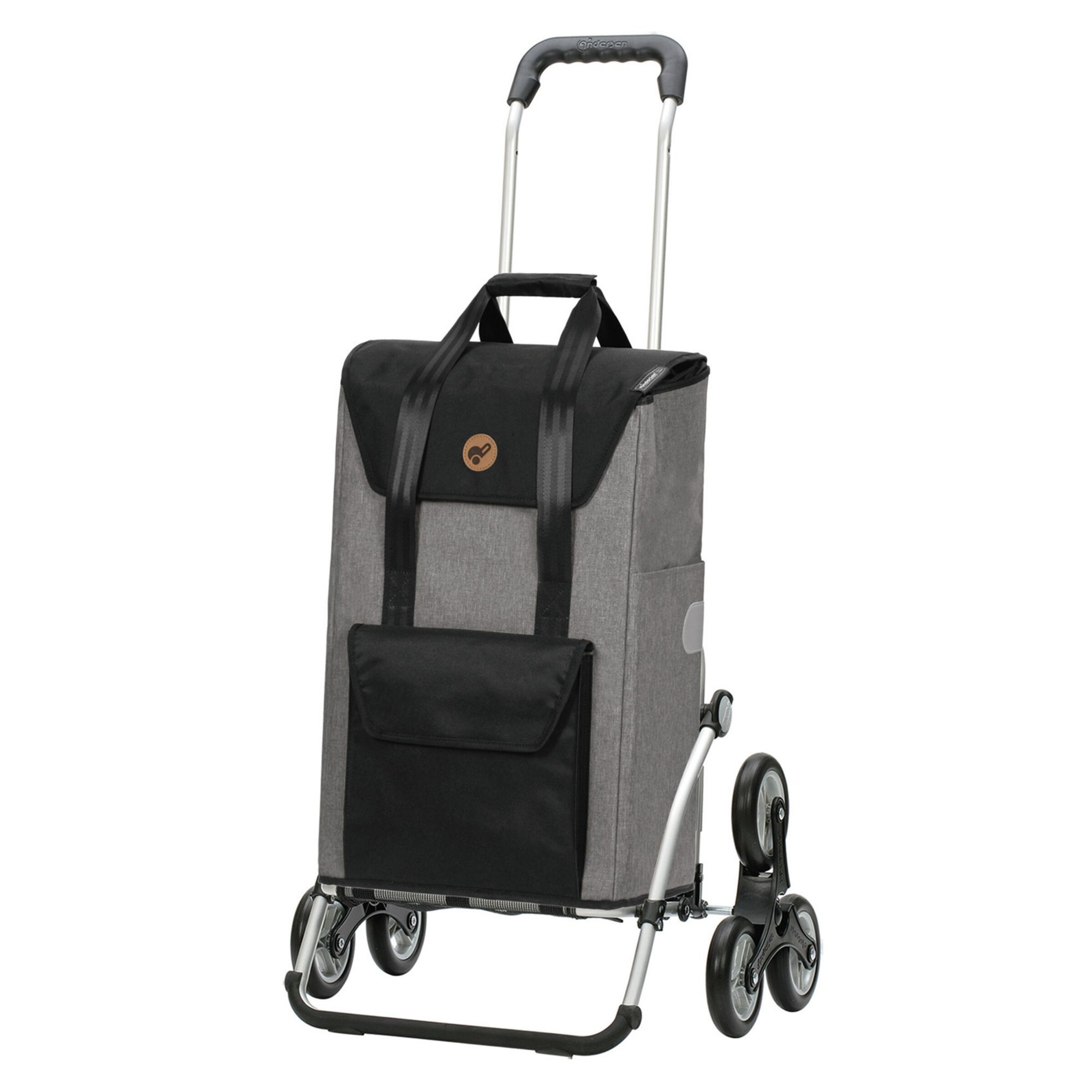 Andersen Shopper Trolley 'Senta ' in Grey: front