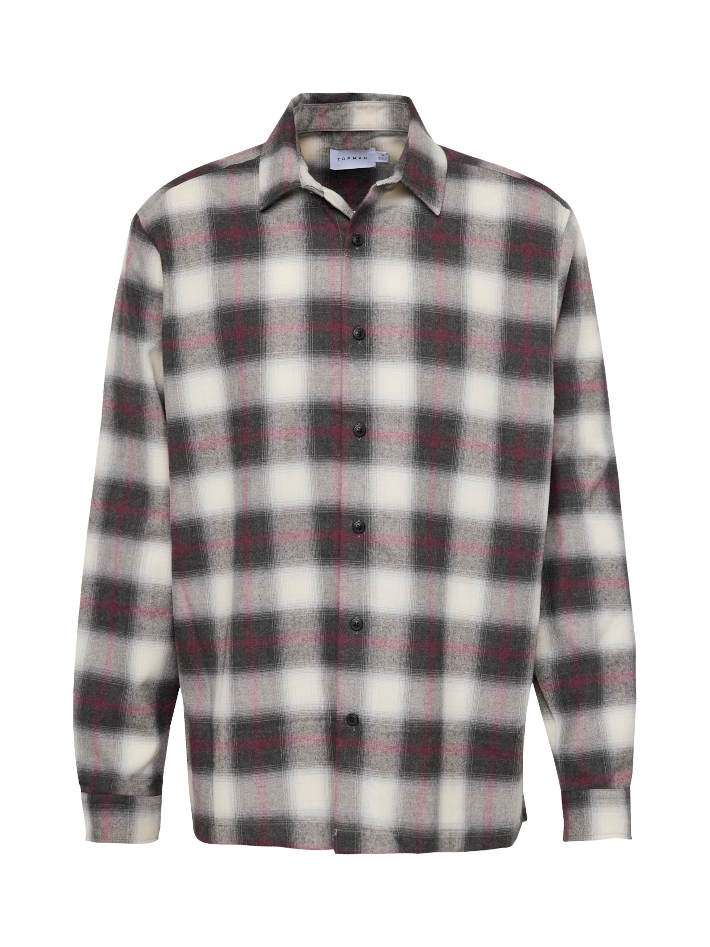 TOPMAN Regular fit Button Up Shirt in Grey: front