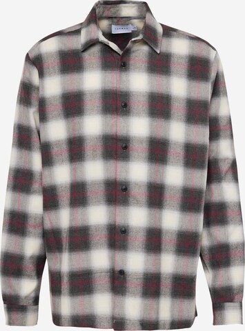 TOPMAN Regular fit Button Up Shirt in Grey: front