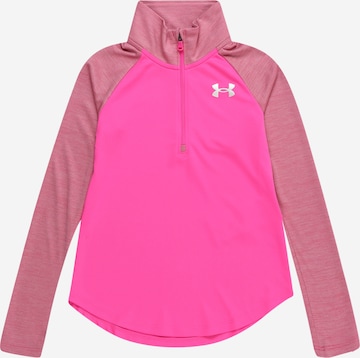 UNDER ARMOUR Αθλητική μπλούζα φούτερ σε ροζ: μπροστά