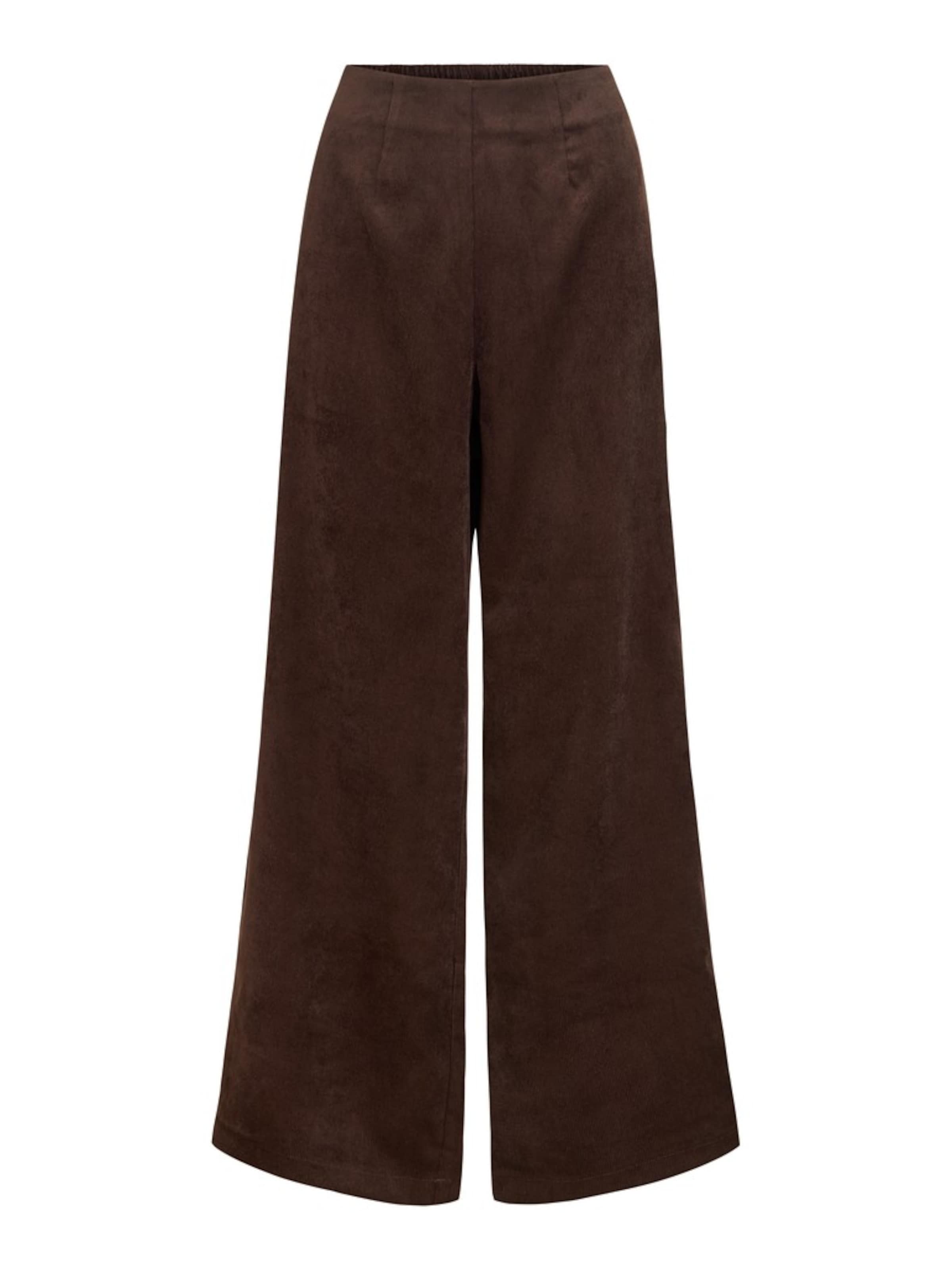 Loosefit Pantalon 'VICOURDIE' VILA en marron : devant