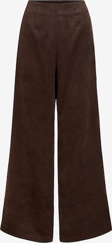 Loosefit Pantalon 'VICOURDIE' VILA en marron : devant