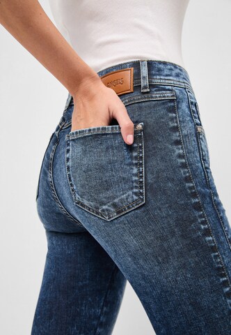 Angels Slimfit 5-Pocket Jeans Jeans Ornella Diamond mit Strass in Blau