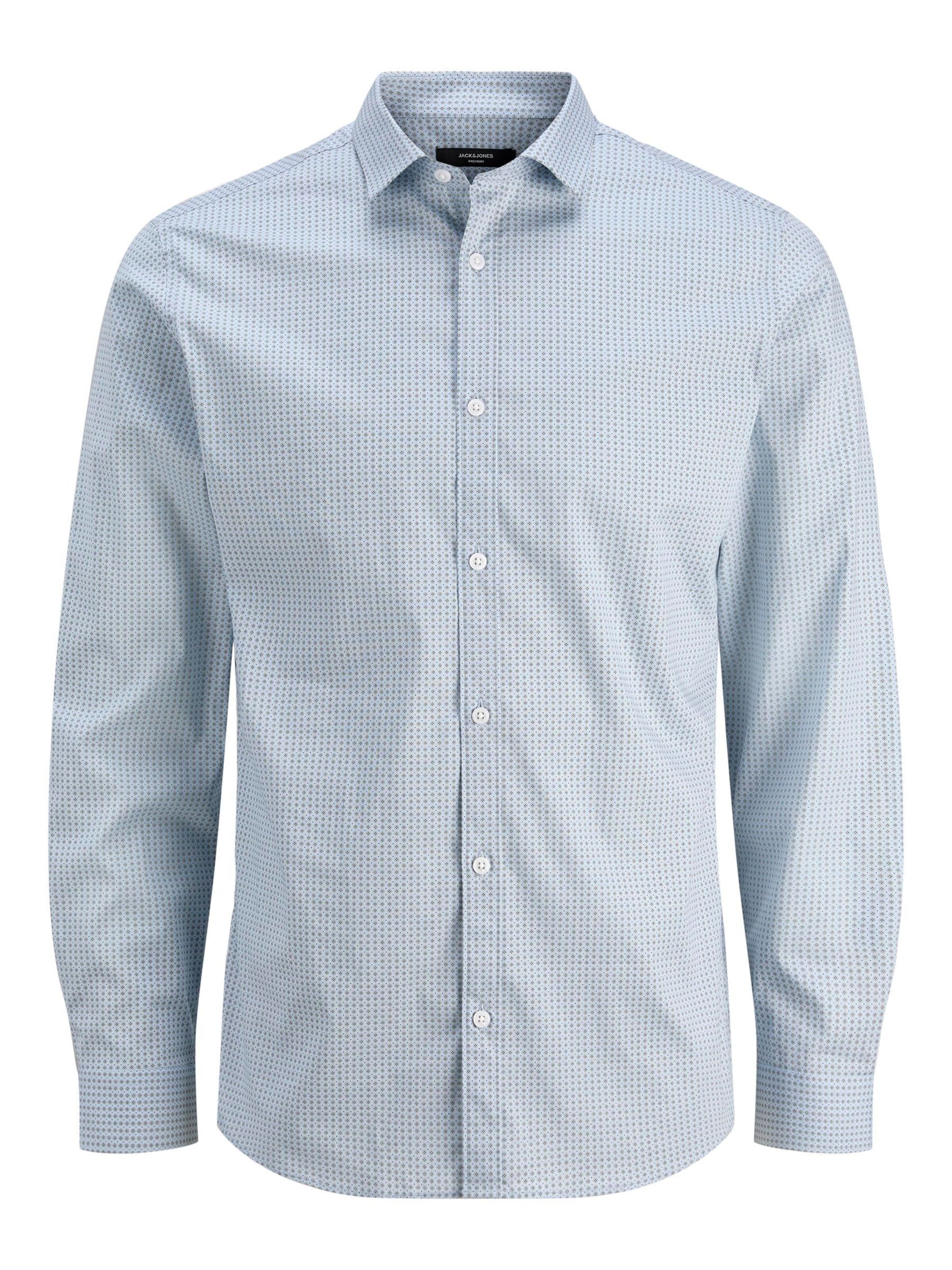 JACK & JONES Button Up Shirt in Blue: front