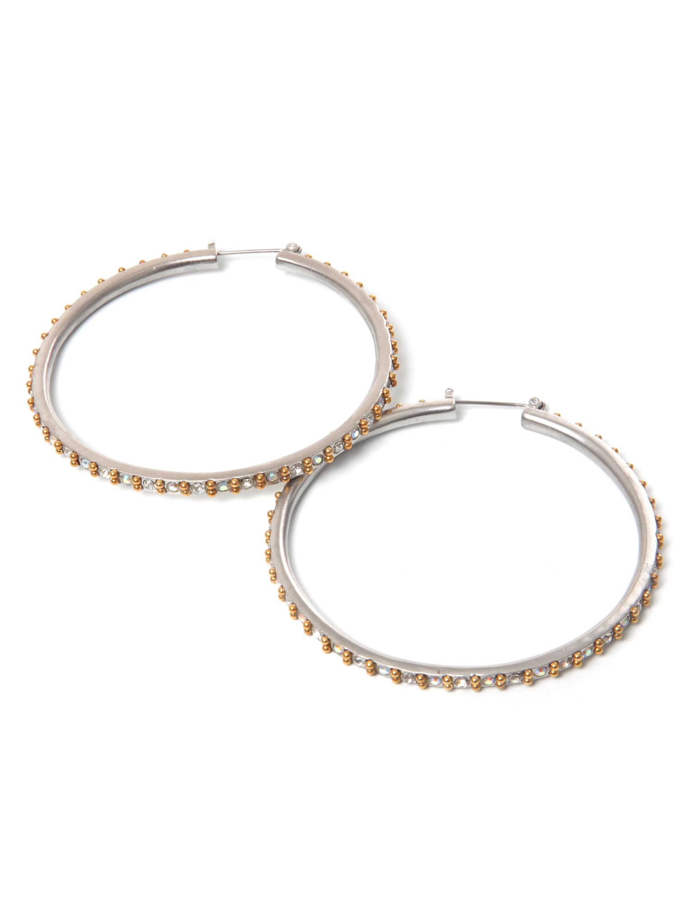 COLLEZIONE ALESSANDRO Earrings 'Laila' in Silver: front