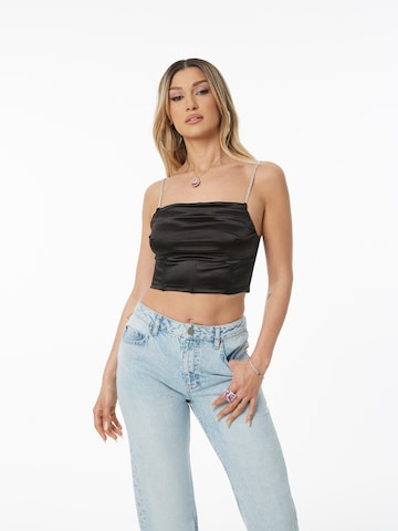 ABOUT YOU x Alina Eremia Top 'ELENI' in Black: front