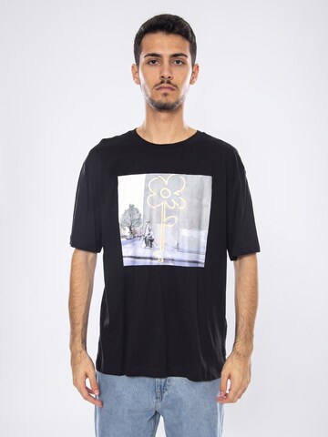 Maglietta 'Banksy Ss Rlx Tee Black Road' di Only & Sons in nero