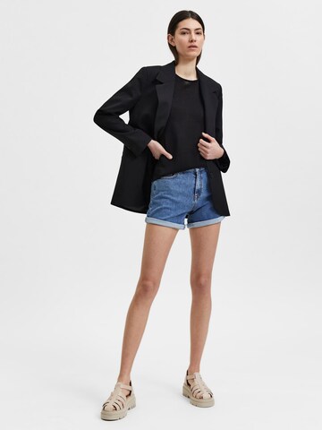 SELECTED FEMME Regular Shorts 'Sia' in Blau