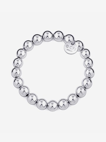 CLASSYANDFABULOUS Jewelry Bracelet 'CLASSYANDFABULOUS Beaded' in Silver: front