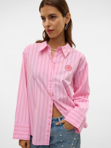 VERO MODA Bluse 'VMCHARLOTTE' in Pink