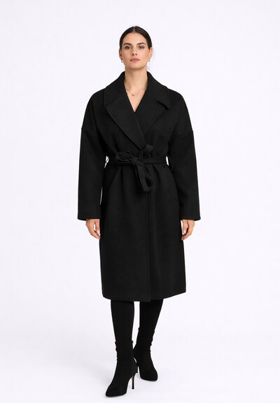 Elara Between-Seasons Coat in L in Black, Item view