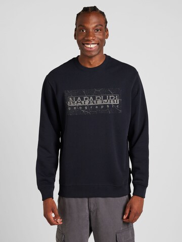 NAPAPIJRI Sweatshirt 'B-ALBULA' in Zwart: voorkant