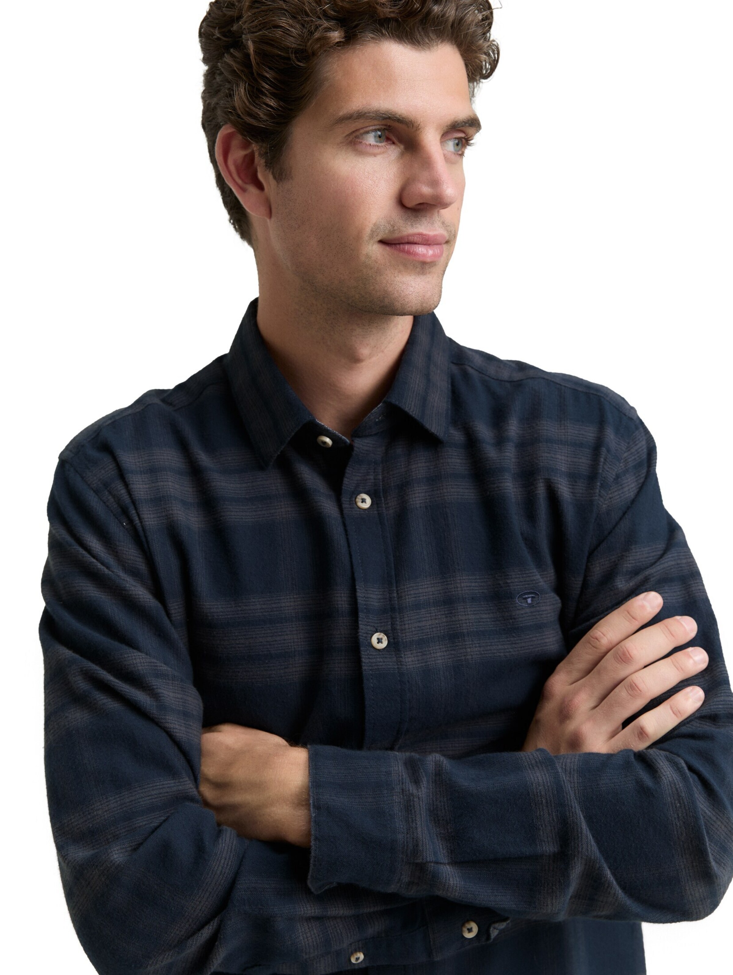 TOM TAILOR Regular Fit Hemd in Blau