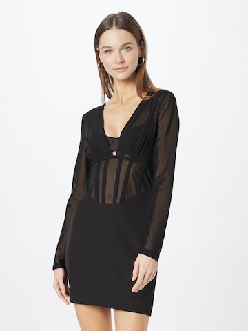 Bardot Cocktail Dress 'RHEA' in Black: front