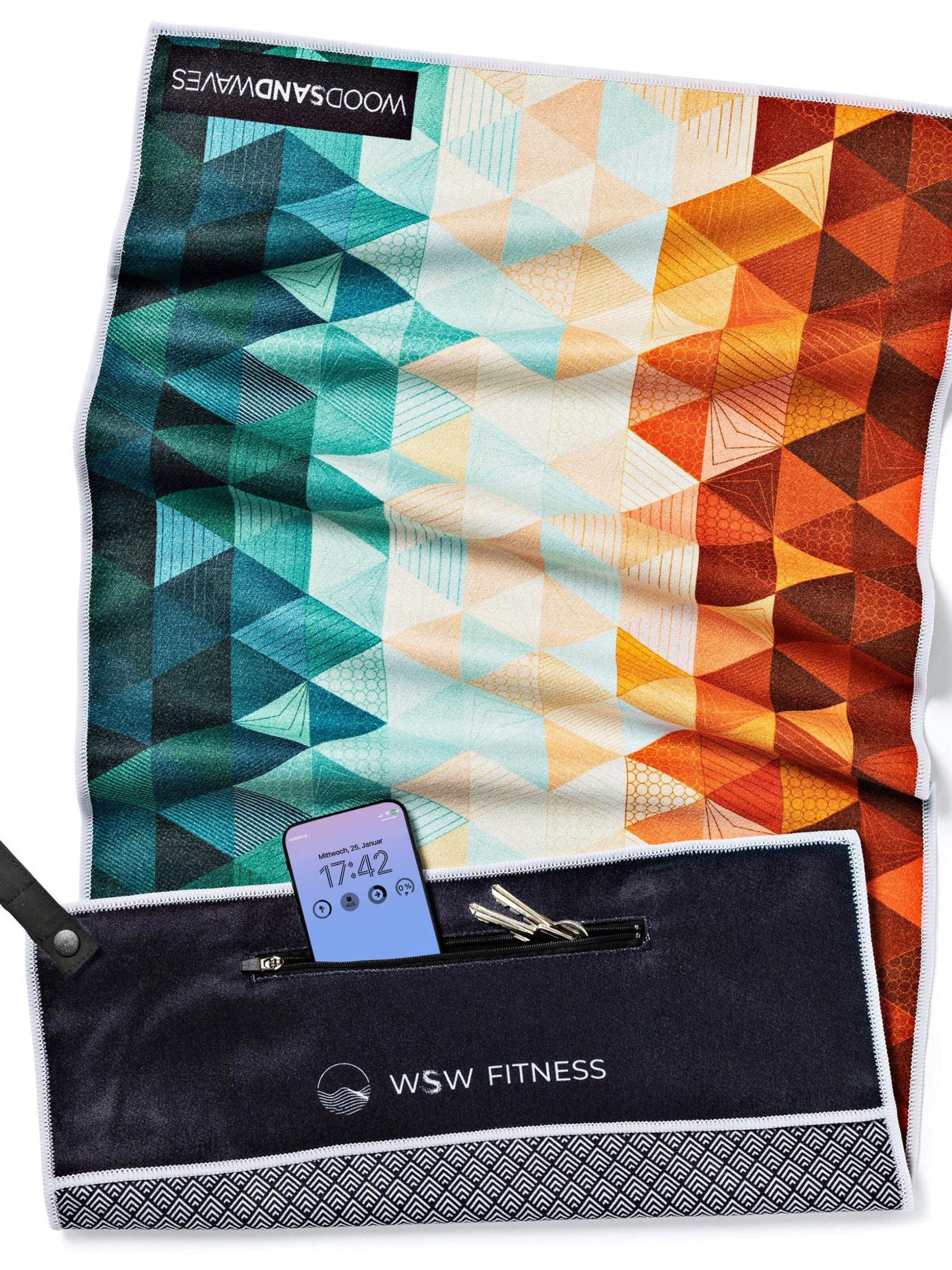 woodsandwaves Towel 'Kaleidoscope' in Mixed colors: front