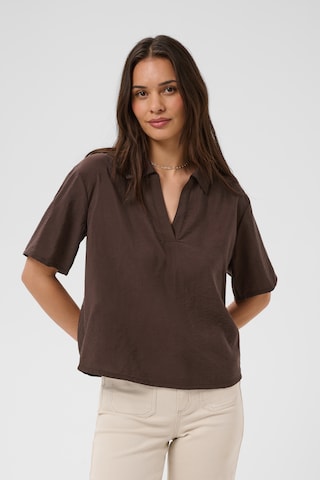 Kaffe - Blusa 'Odeth' en marrón: frente
