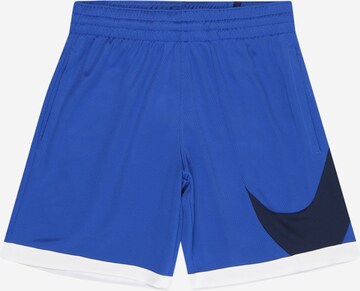 NIKE - Loosefit Calças de desporto em azul: frente