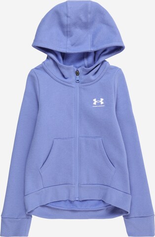 UNDER ARMOUR - Casaco de treino em moletão 'Rival' em azul: frente